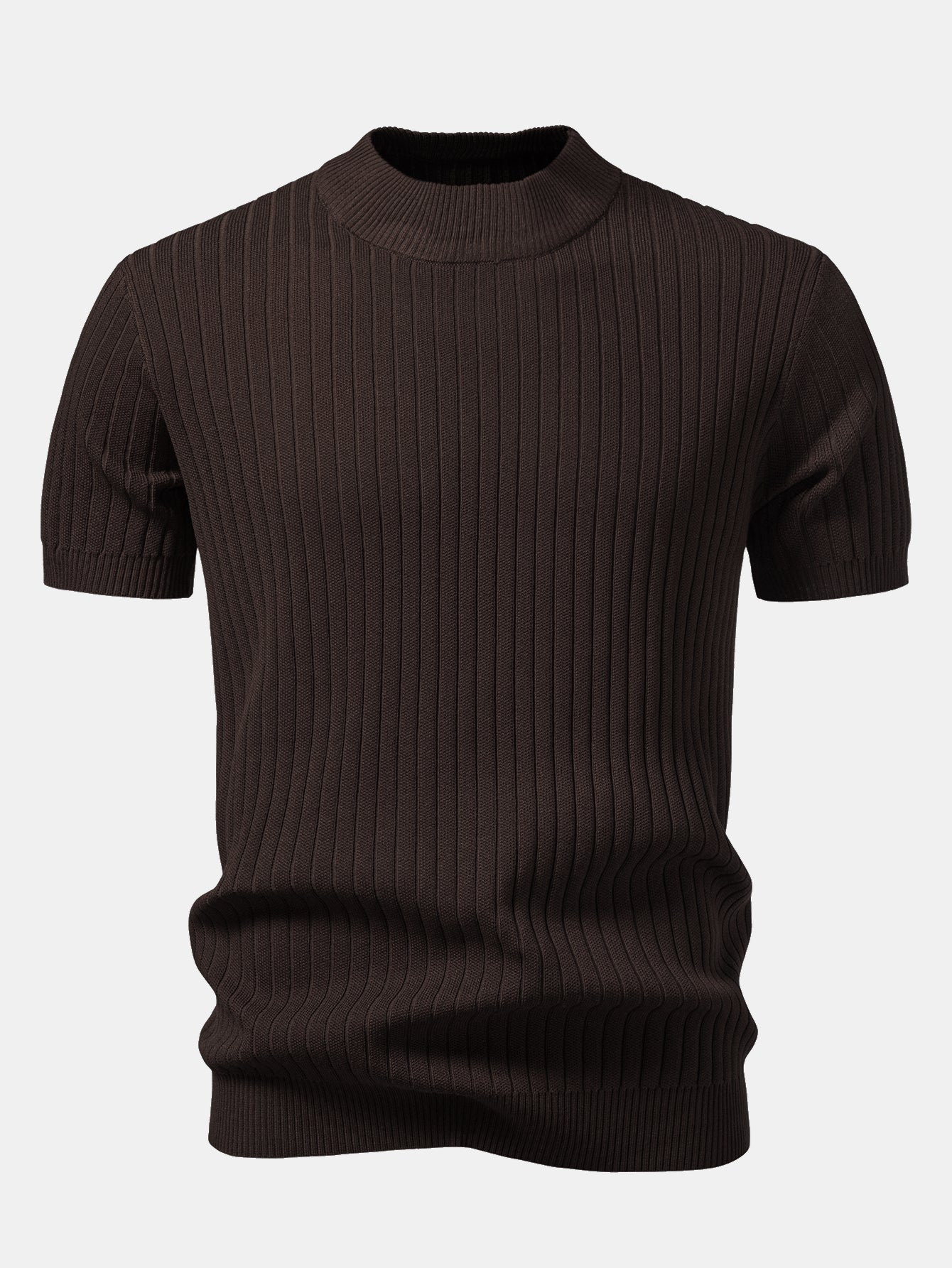 تي شيرت مخطط برقبة مزيفة