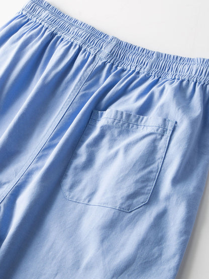 Linen And Cotton Blend 11" Shorts