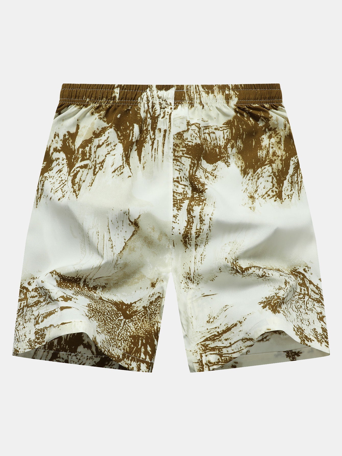 Ink Print Zipper Pocket Shorts