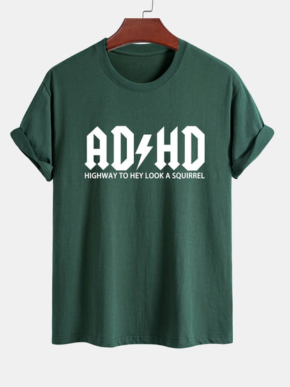 Regular Fit ADHD Print Cotton T-Shirt