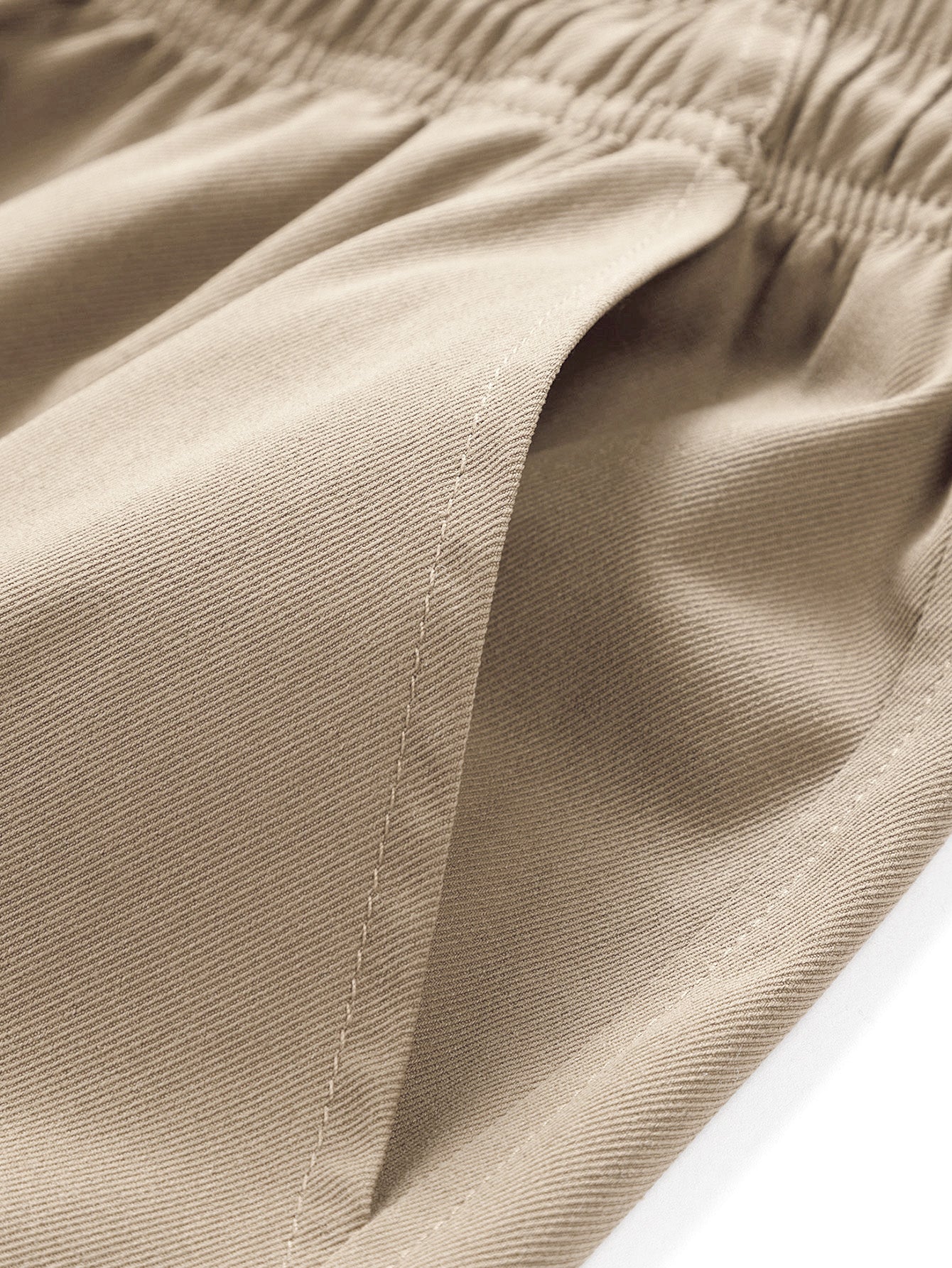 Solid Color Cargo Drawstring Shorts