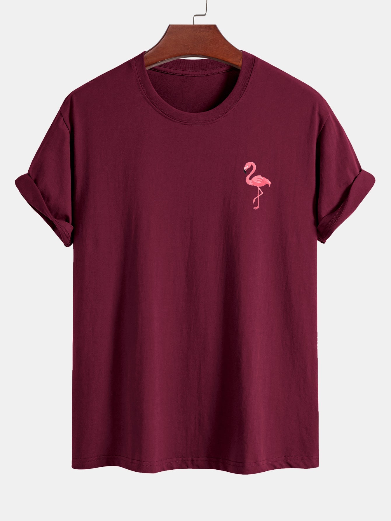 Regular Fit Flamingo Print Cotton T-Shirt