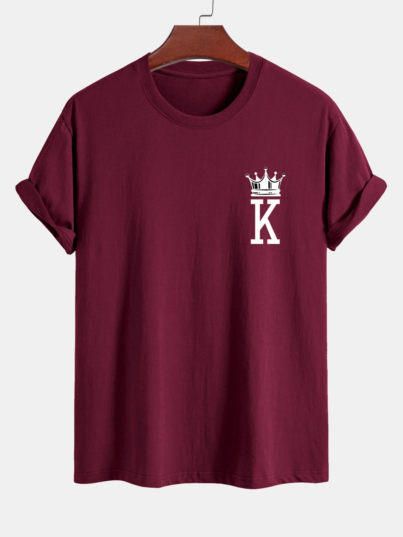 Regular Fit Crown King Print Cotton T-Shirt