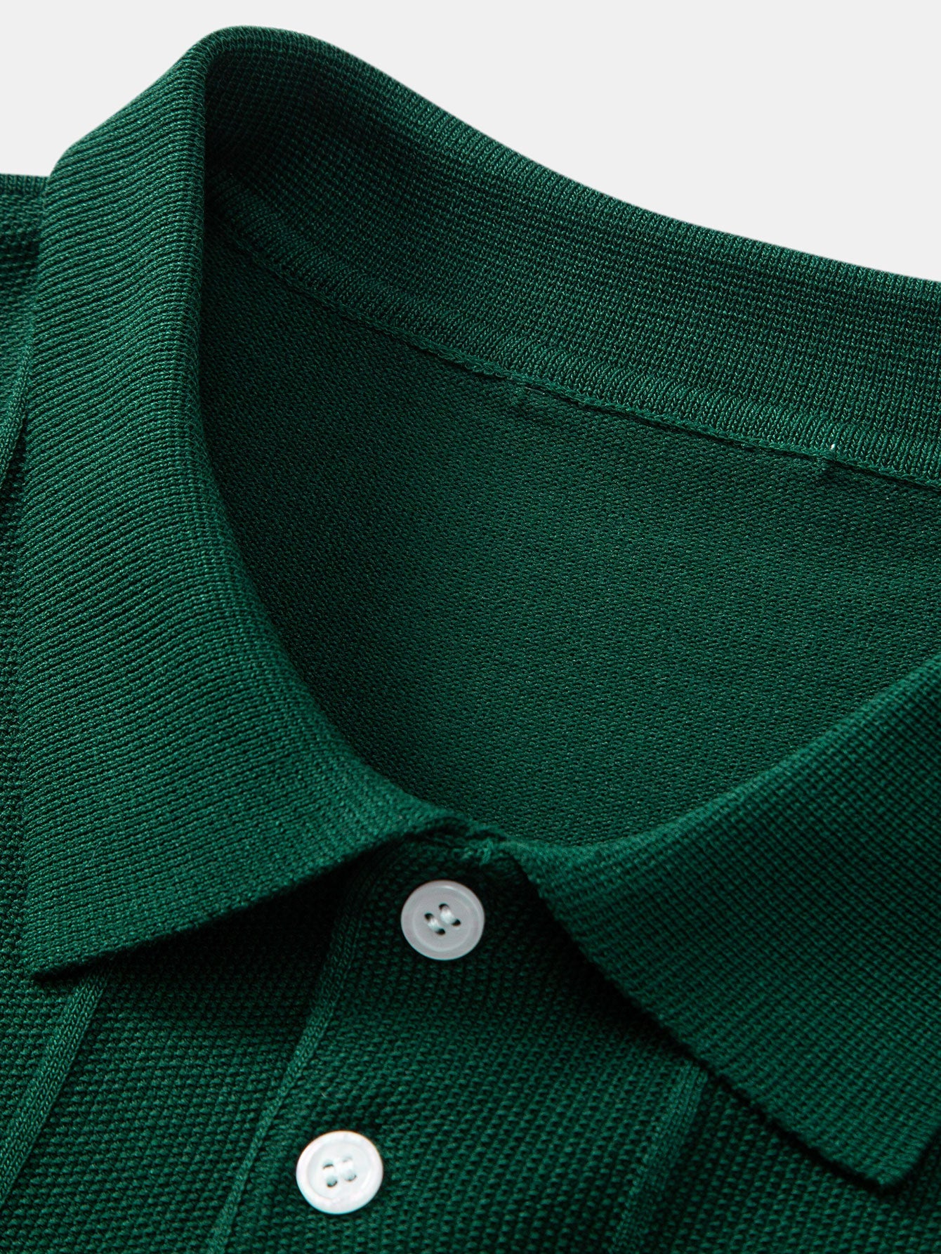 Stripe Jacquard Knit Polo Shirt