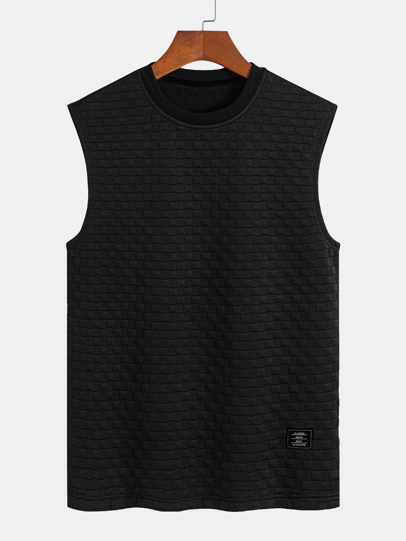 Sleeveless Checkerboard T-Shirt