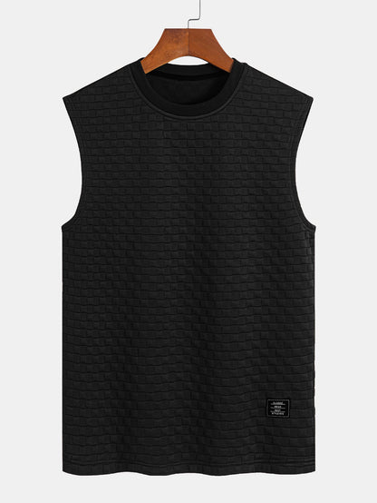 Sleeveless Checkerboard T-Shirt