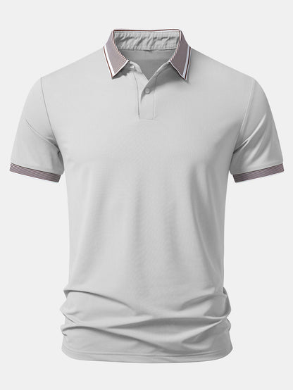 Contrast Stripe Trim Polo