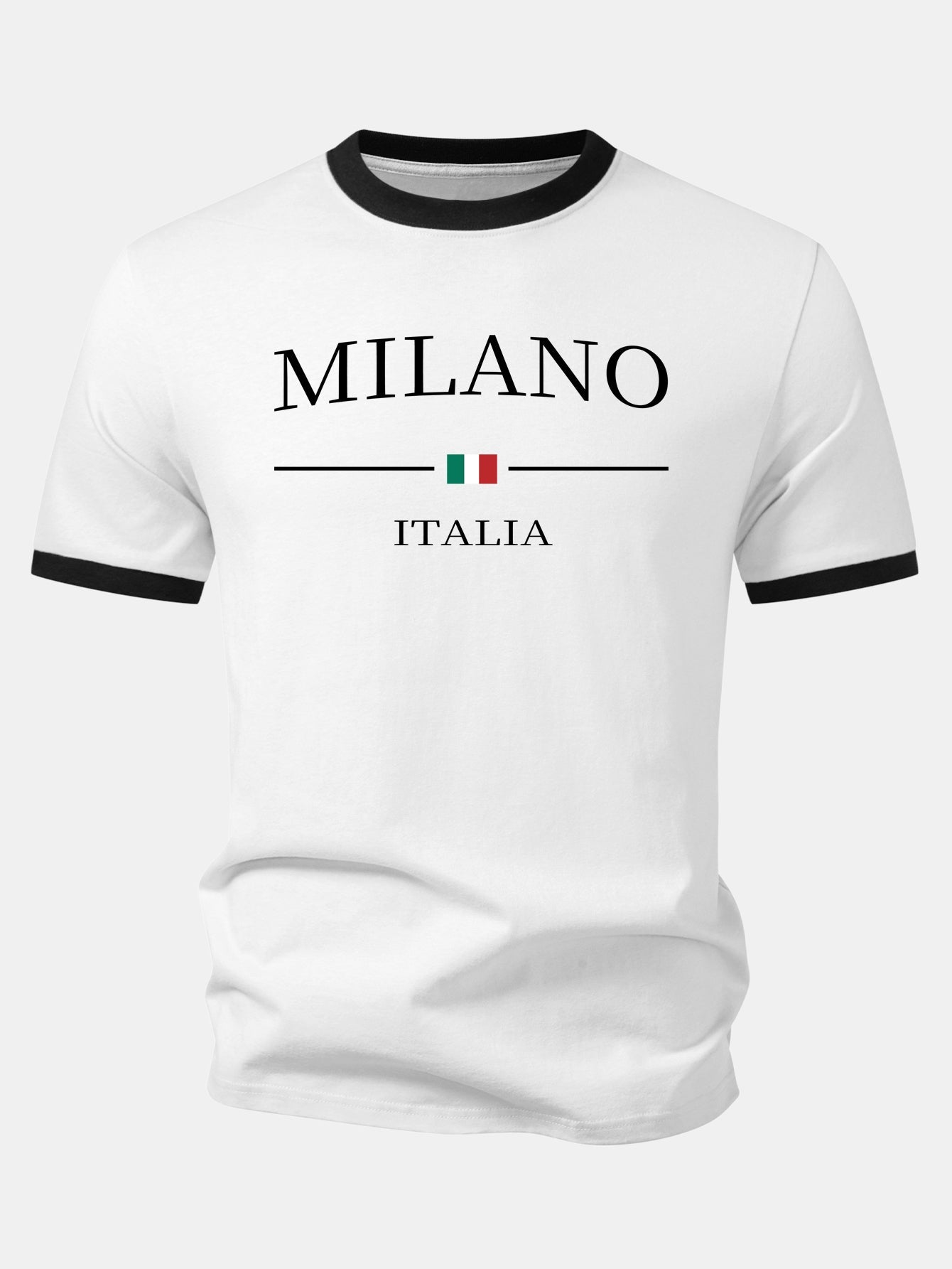 Milano Print Contrast Ringer T-Shirt