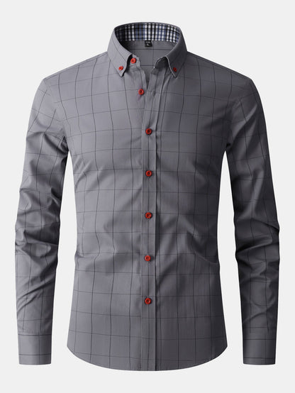 Long Sleeve Plaid Button Up Shirt