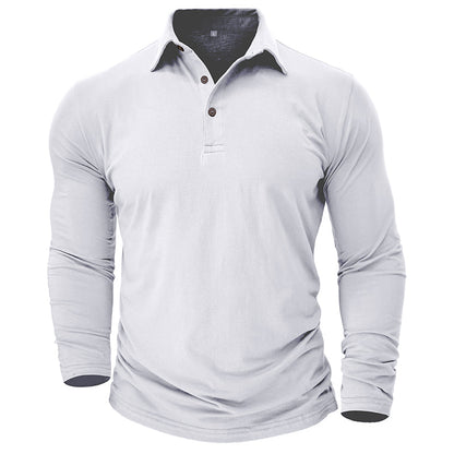 Contemporary Long Sleeve Polo With Modern Edge