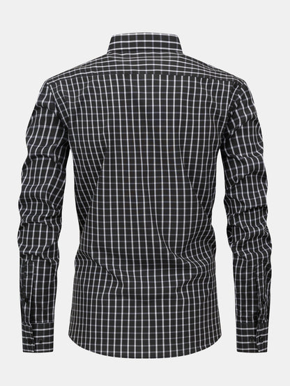 Long Sleeve Plaid Button Up Shirt