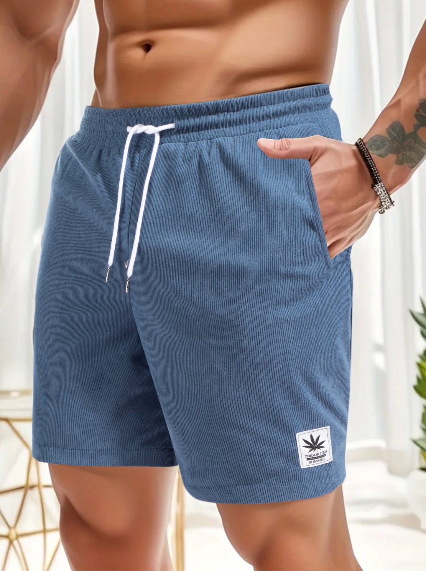 Corduroy Drawstring Shorts