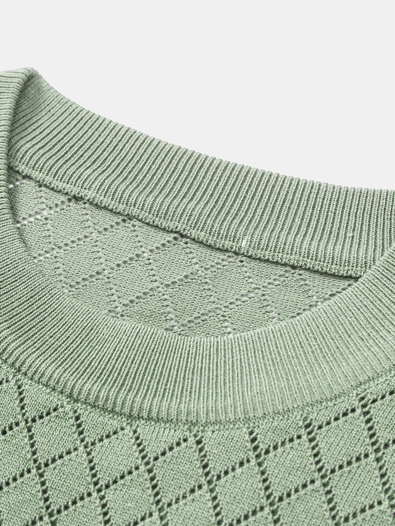 Diamond Open Knit T-Shirt