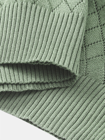 Diamond Open Knit T-Shirt