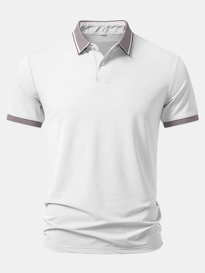 Contrast Stripe Trim Polo