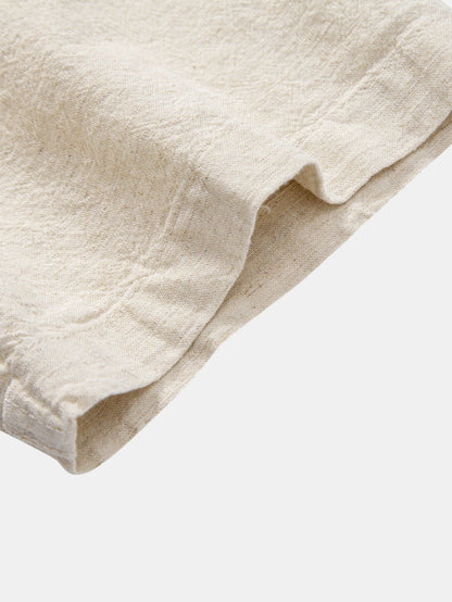Stand Collar Linen Shirt