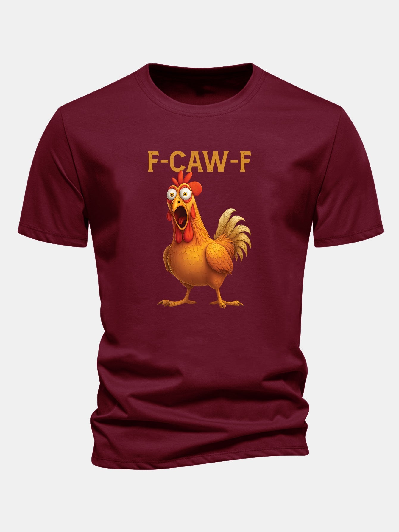 Regular Fit Rooster Print Cotton T-Shirt
