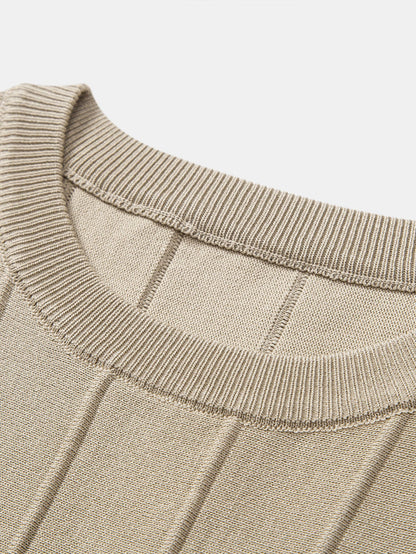 Striped Jacquard Knit T-Shirt
