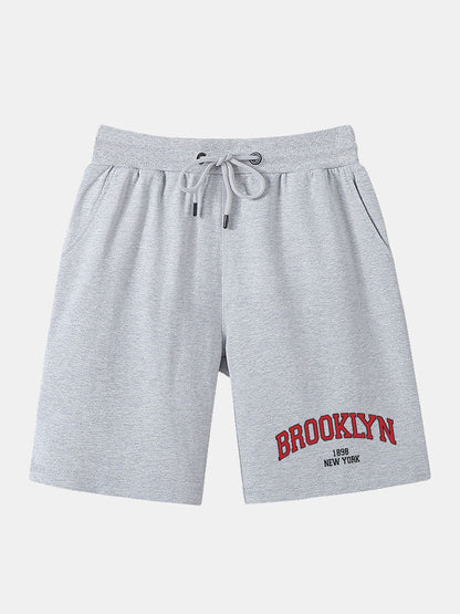 Brooklyn Print Mid Length Shorts