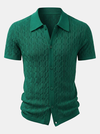Twisted Jacquard Knit Shirt