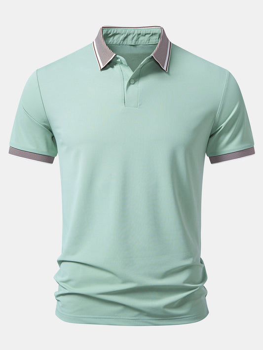 Contrast Stripe Trim Polo