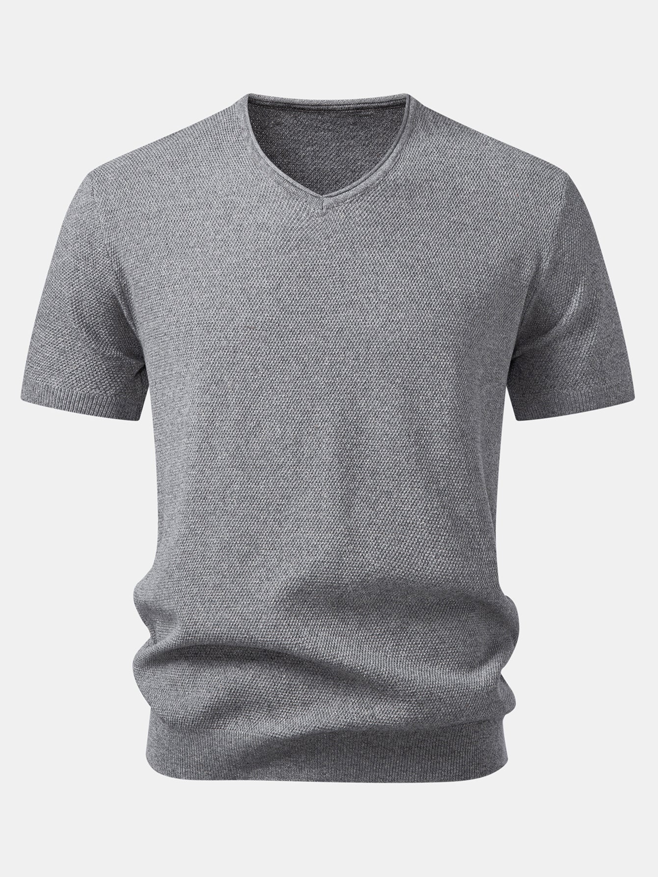 V-Neck Knit T-Shirt