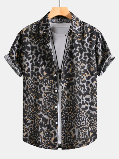 Leopard Print Button Up Shirt