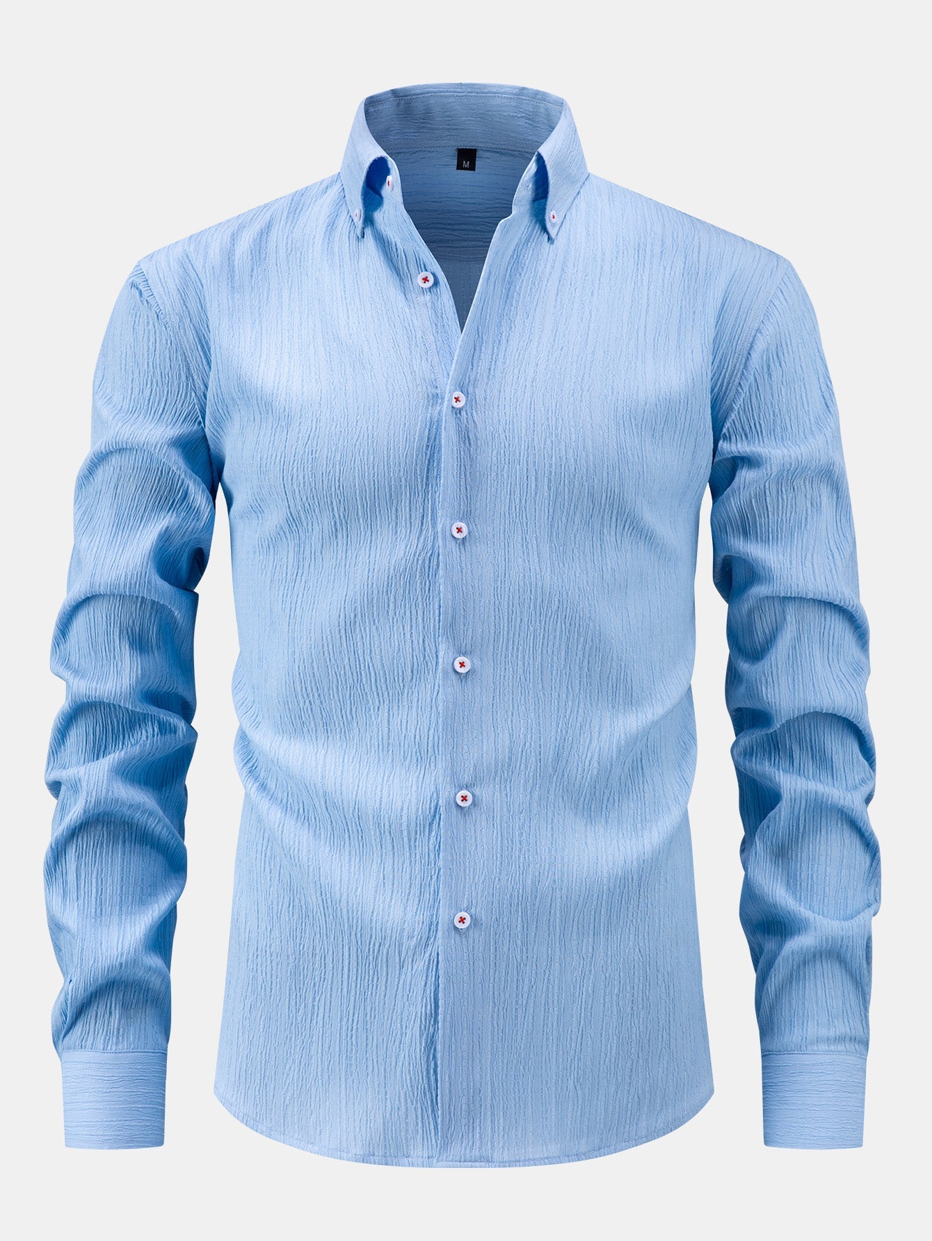 Long Sleeve Crinkle Button Up Shirt