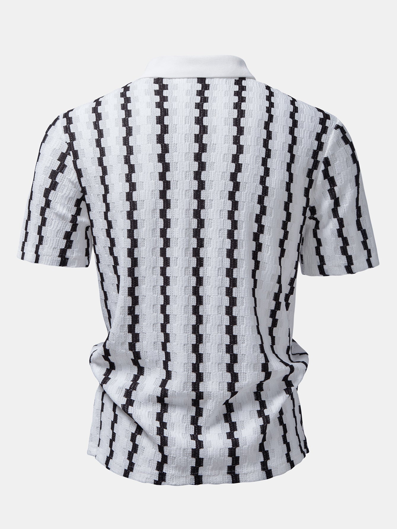 Plaid Jacquard Button Up Shirt