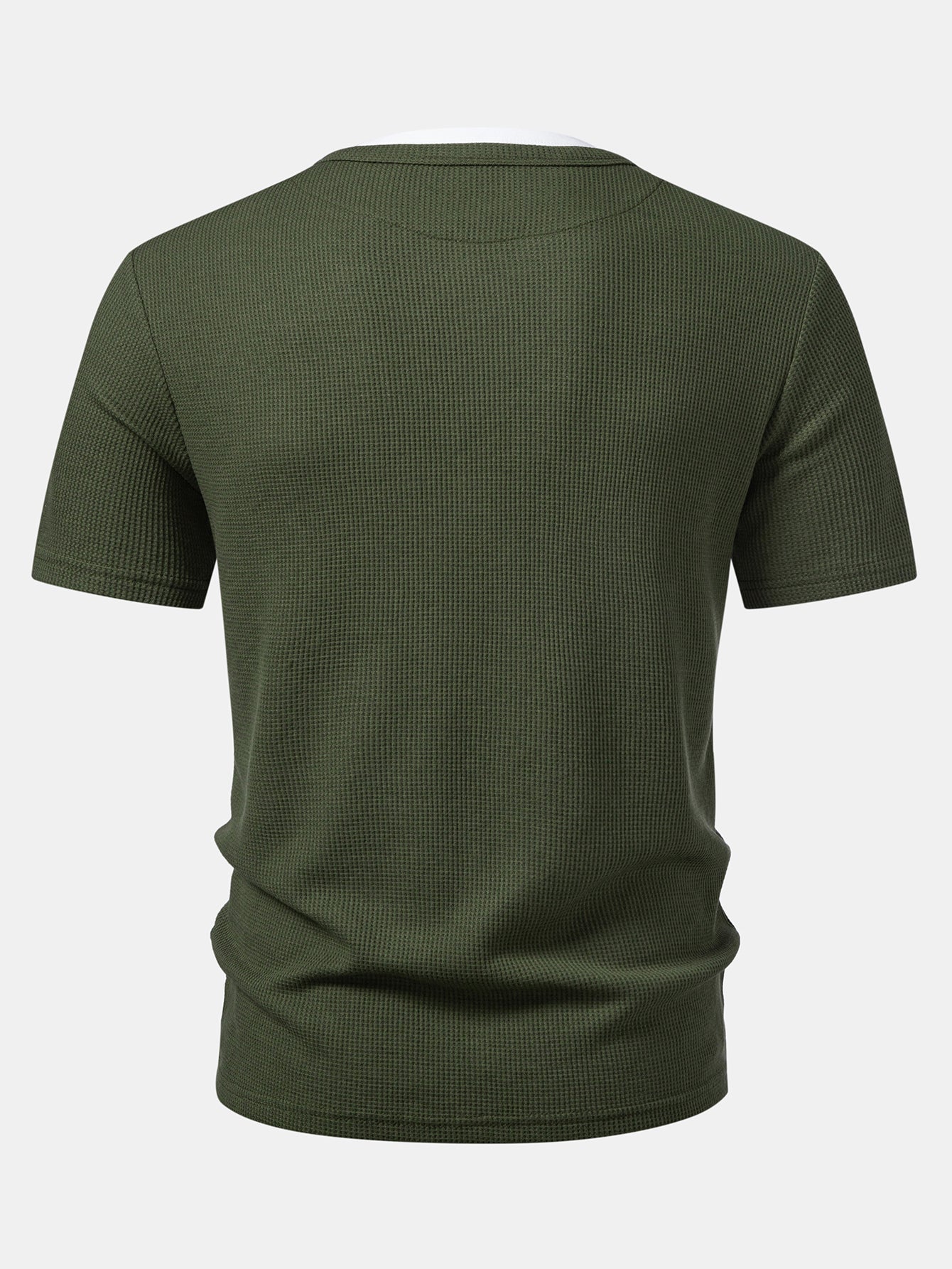 2 In 1 Waffle Henley Shirt