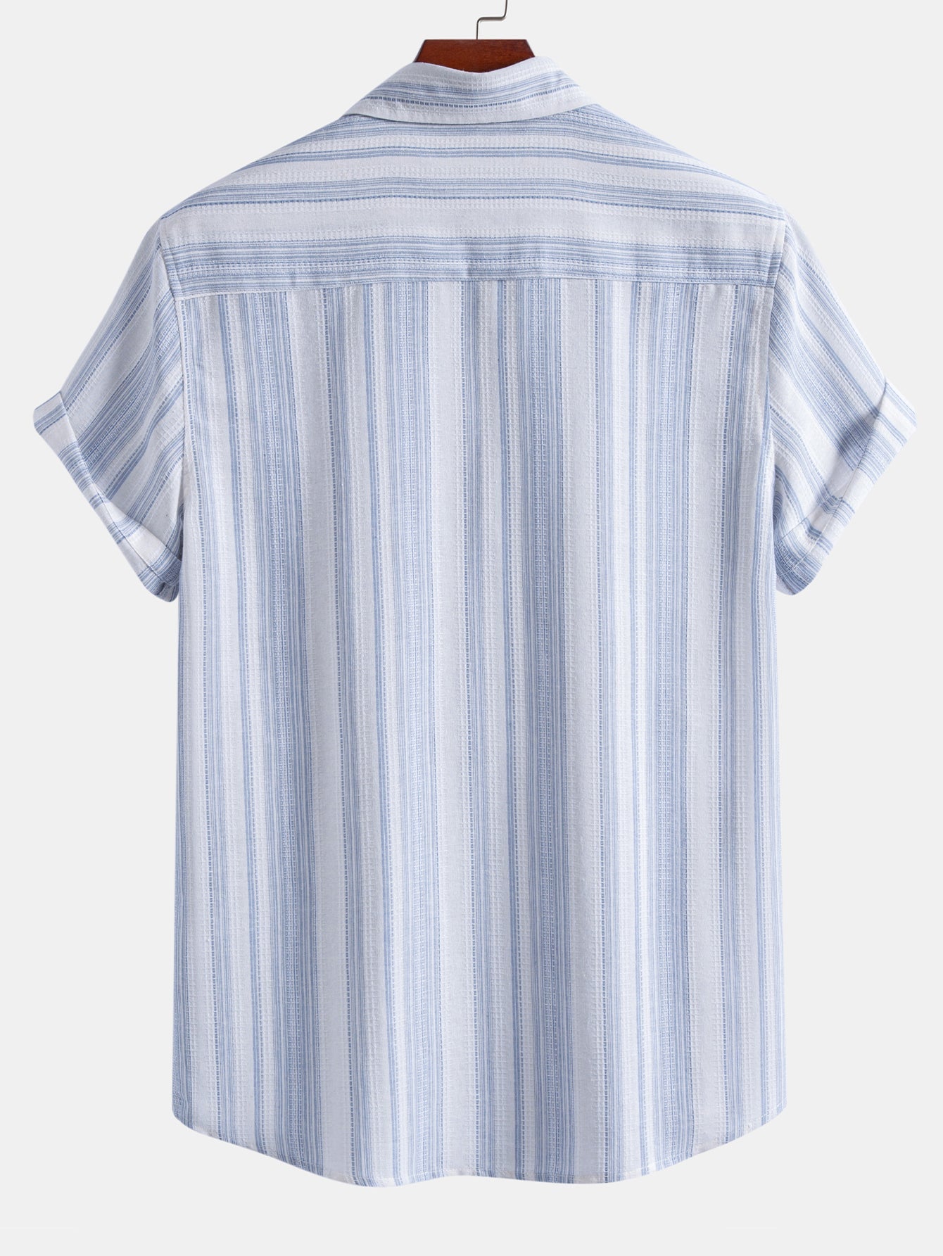 Stripe Linen Look Button Up Shirt