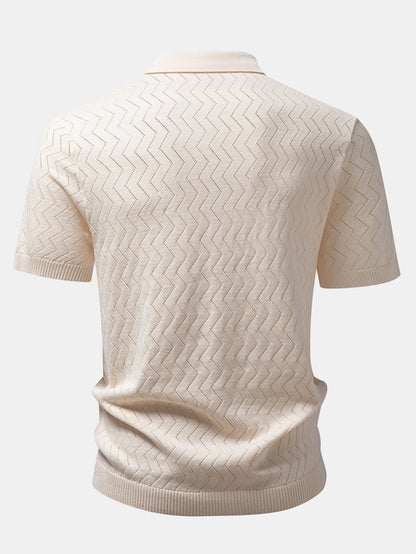 Zig Zag Open Knit Shirt