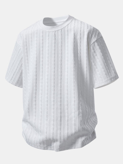 Relax Fit Twisted Jacquard T-Shirt