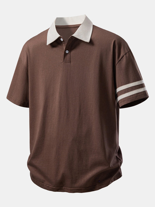 Relax Fit Contrast Collar Polo Shirt