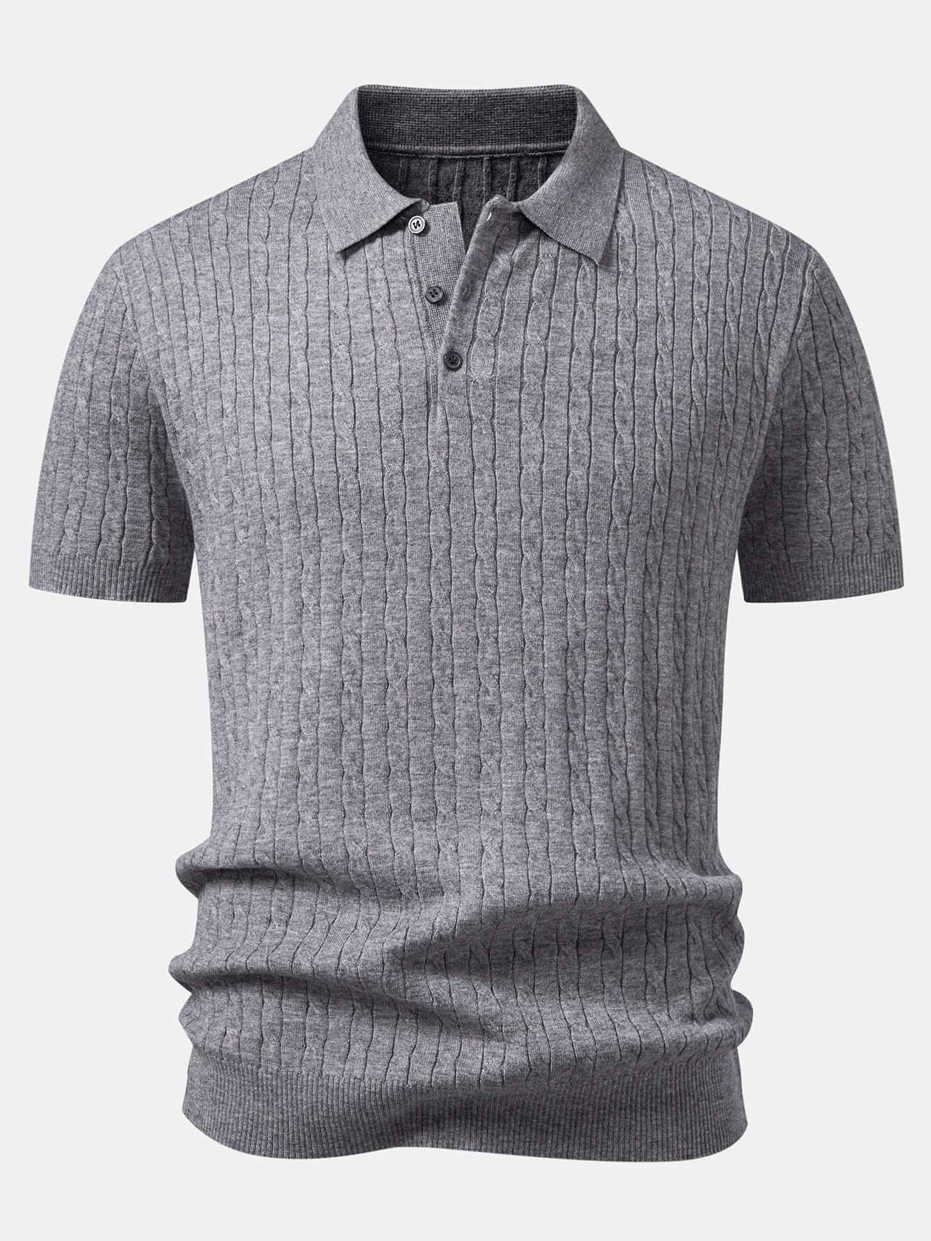 Twisted Jacquard Knit Polo