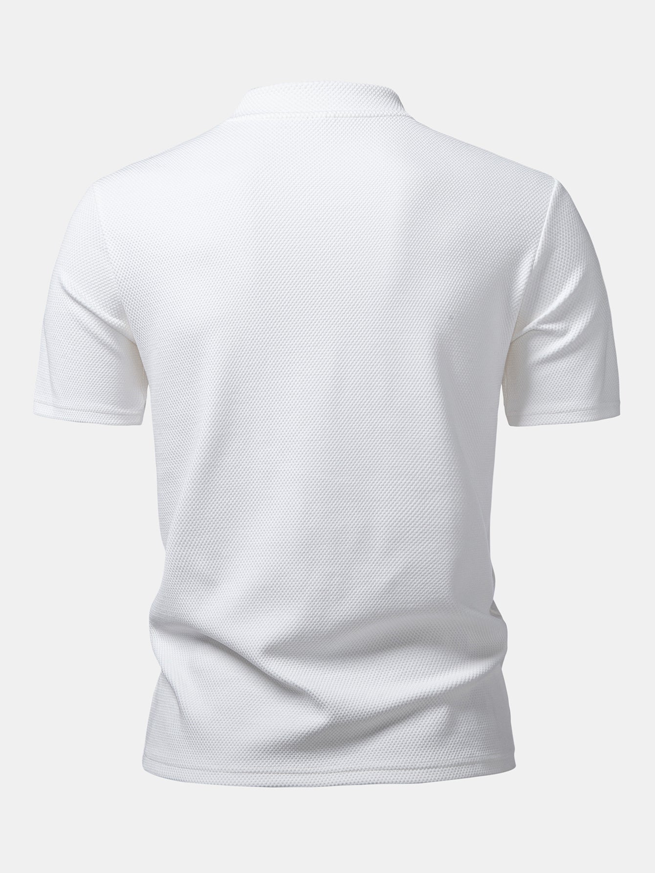 Textured Mock Neck T-Shirt
