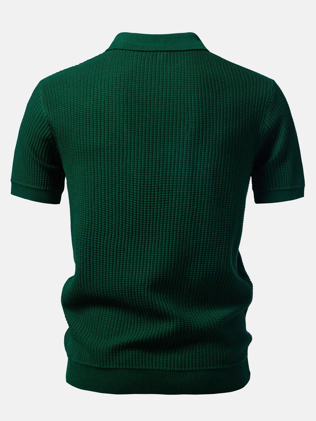 Stripe Johnny Collar Knit Polo
