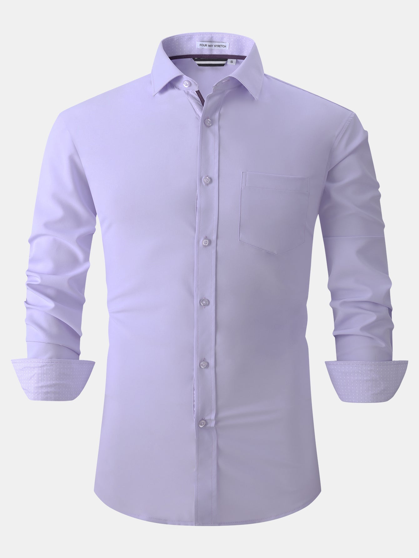 Long Sleeve Contrast Dress Shirt