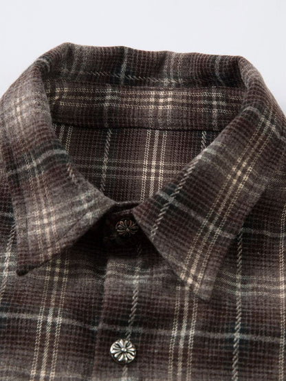 2 In 1 Distressed Plaid Shirt