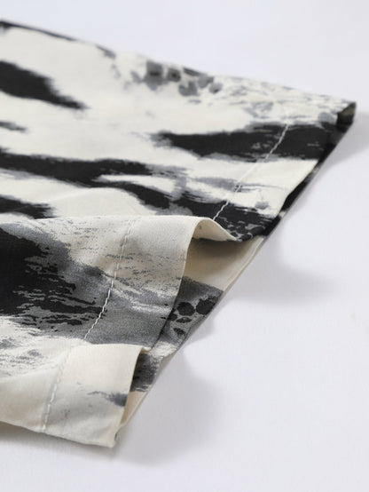 Brushstroke Print Button Up Shirt