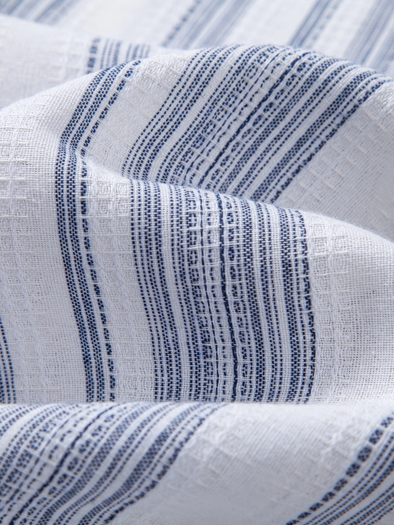Stripe Linen Look Button Up Shirt