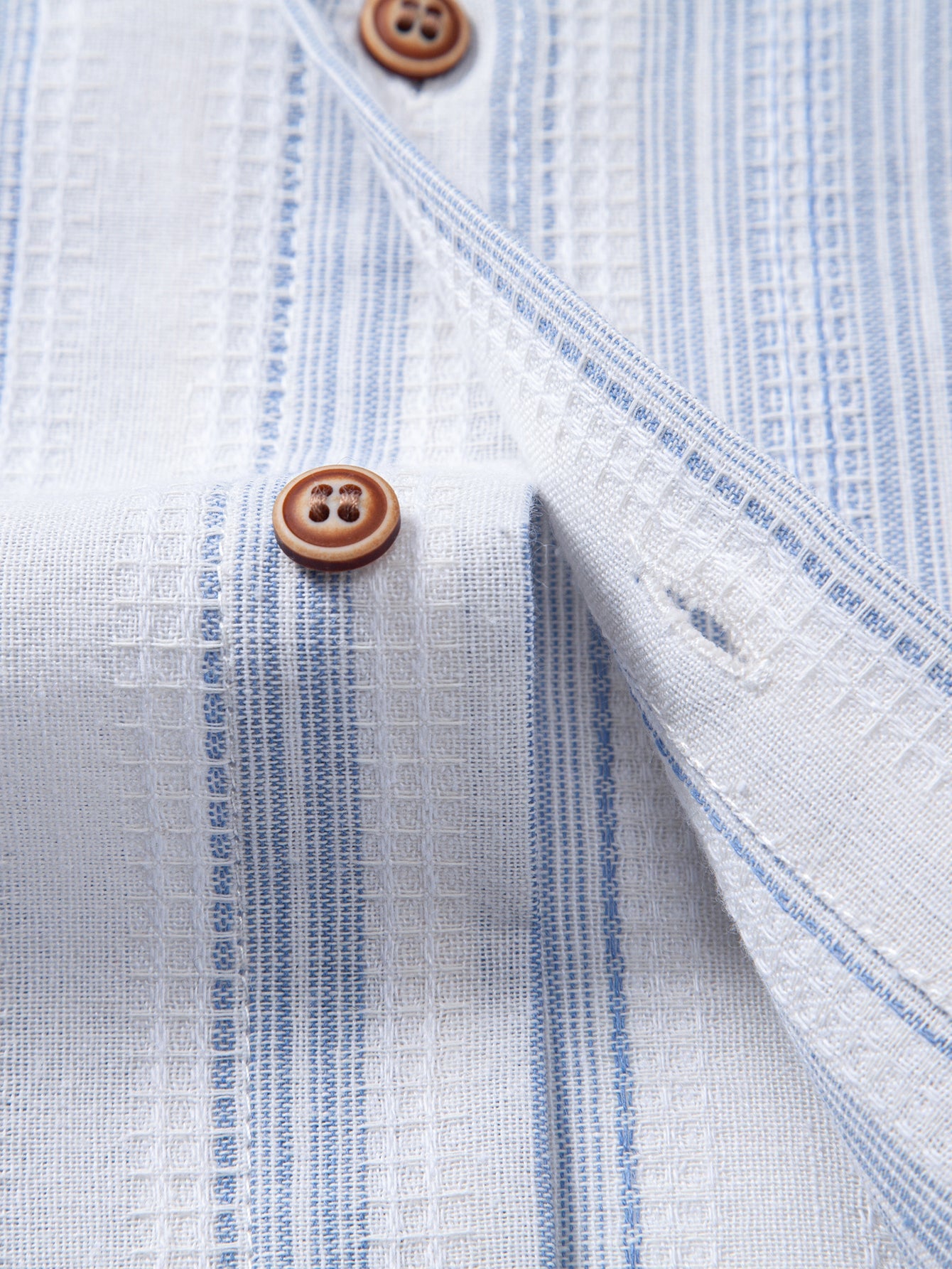 Stripe Linen Look Button Up Shirt