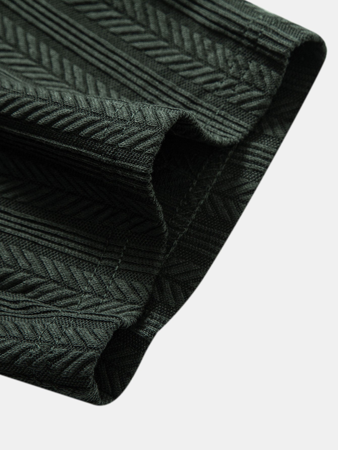 Textured Zipper Polo