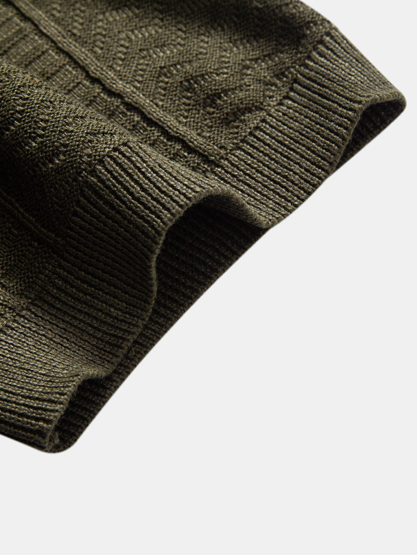 Geometric Jacquard Knit Polo