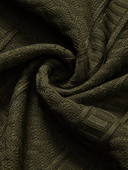 Geometric Jacquard Knit Polo