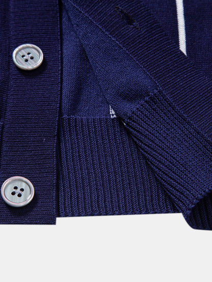 Stripe Button Up Knit Shirt