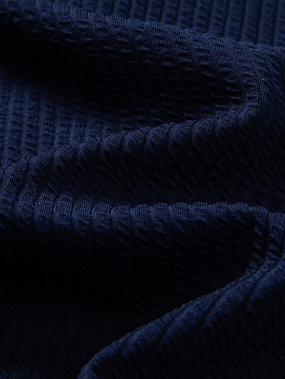 Contrast Ribbed Button Up Shirt