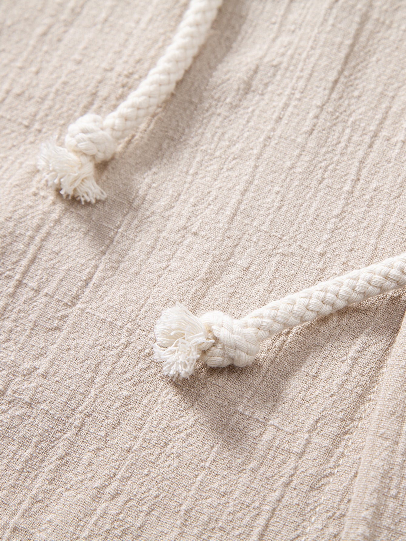 Linen Look Textured Hooded Shirt