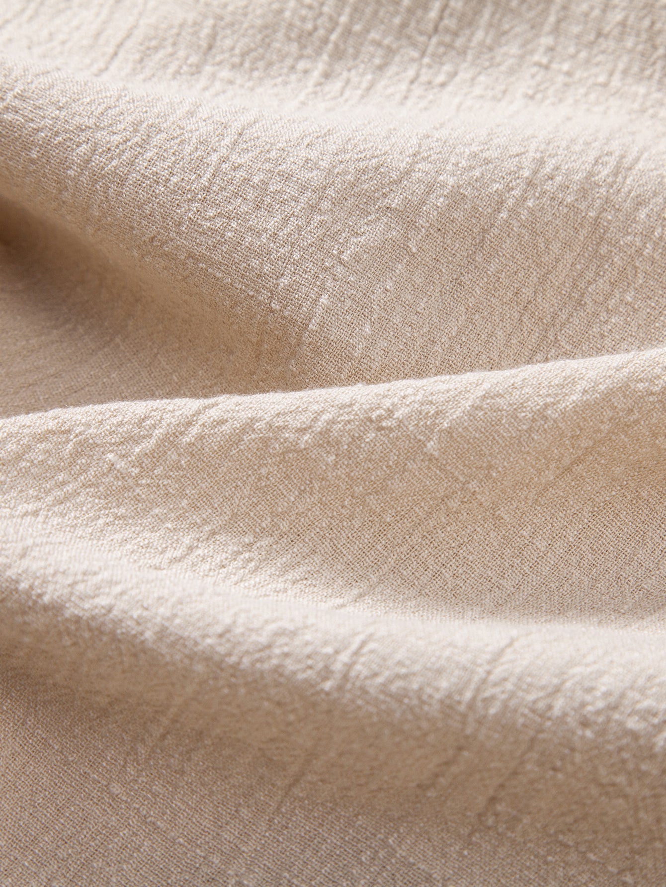 Linen Look Textured Hooded Shirt