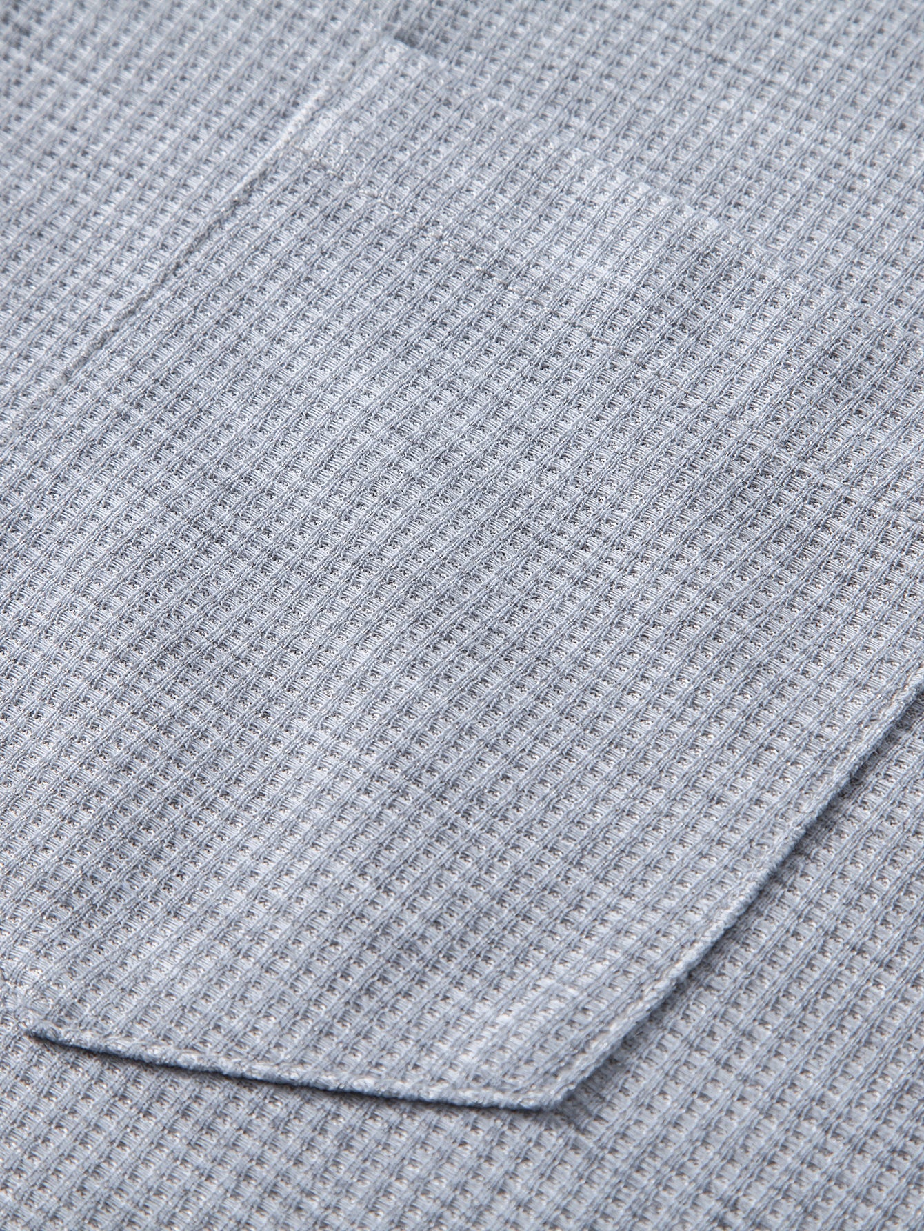 2 In 1 Button V-Neck Waffle T-Shirt With Pocket